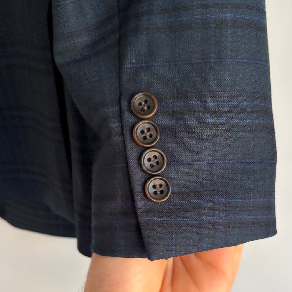 Bonobos Green/Navy Plaid Blazer 38S - Picture 9 of 12